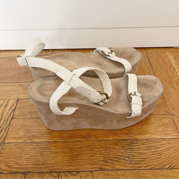 Miu Miu strap wedge suede sandals - Picture 2 of 8
